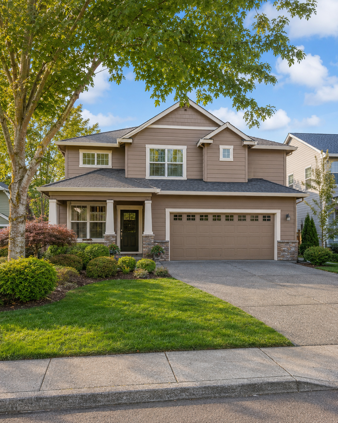 Residential neighborhood in the Portland Metro area